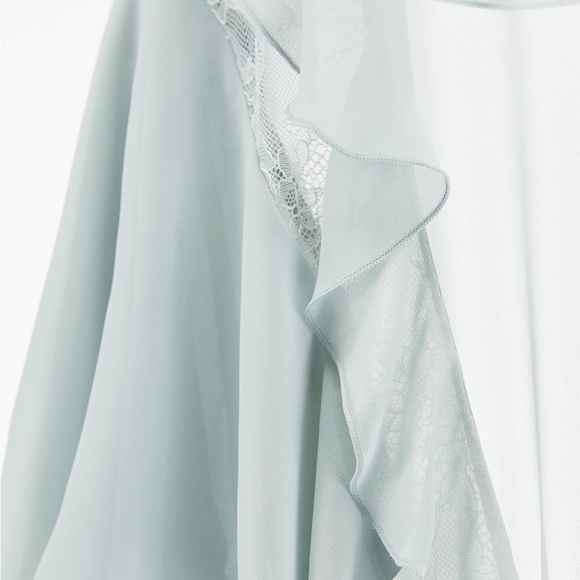 NWT ZARA LONG LACE DRESSING GOWN . - Picture 7 of 12